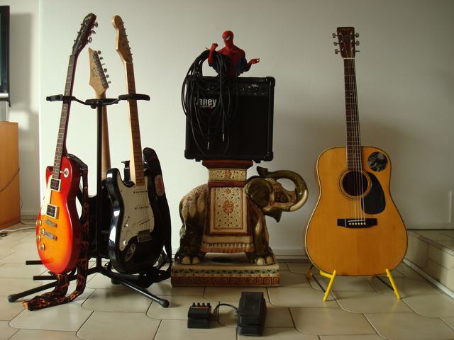 Four guitars