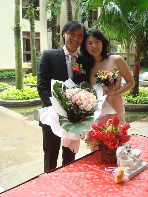 Flowers for the happy couple