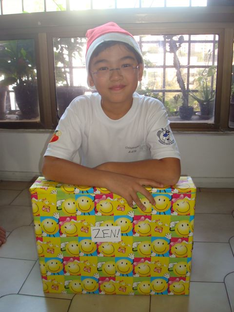 Zen's excited about his big present
