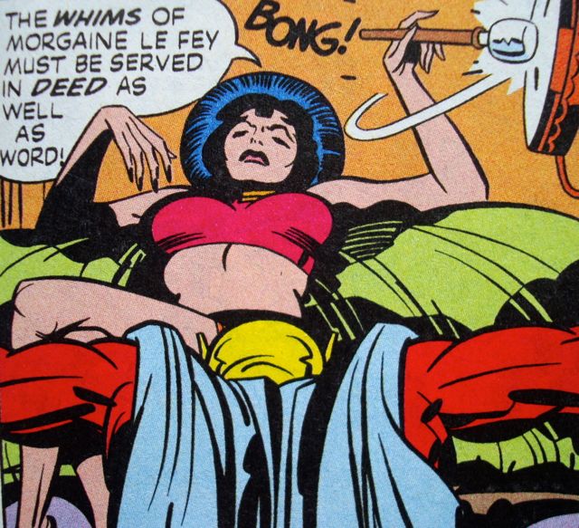 Jack Kirby's Morgaine Le Fey appears to be getting kinky with The Demon