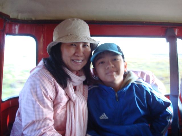 Naoko and Zen in the jeep